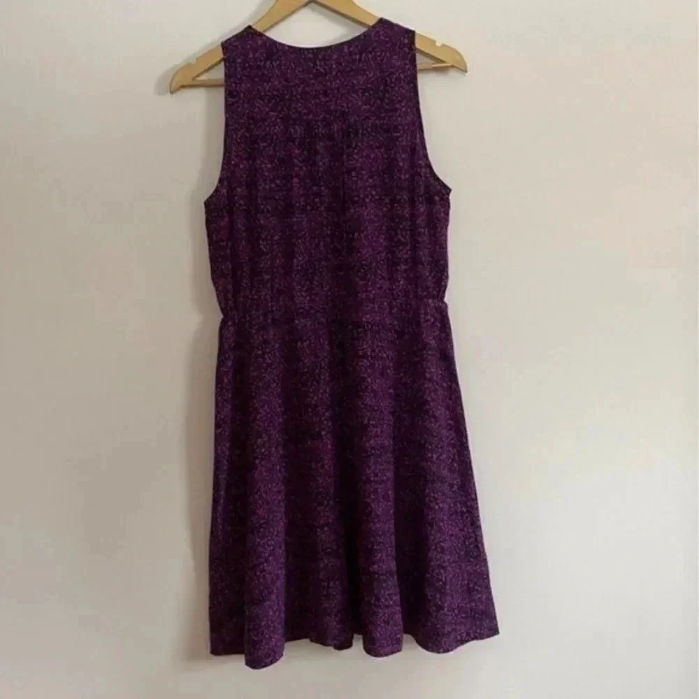 Rebecca Taylor Purple and Black Silk Dress